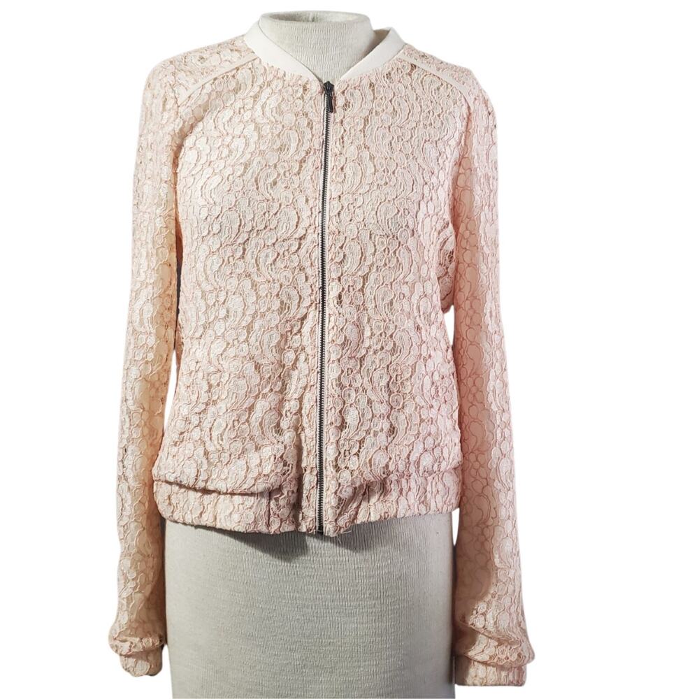 Lauren Conrad Light Pink Lace Jacket Size 6